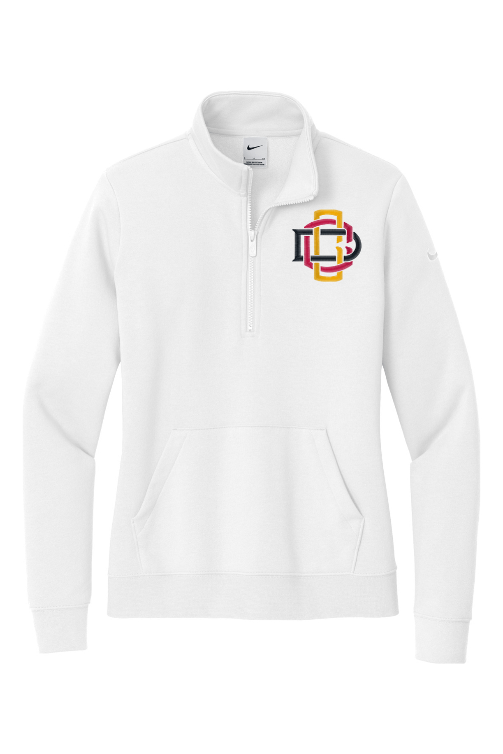 Diamond CCL Nike Ladies Club Fleece Sleeve Swoosh 1/2-Zip Signature Lacrosse