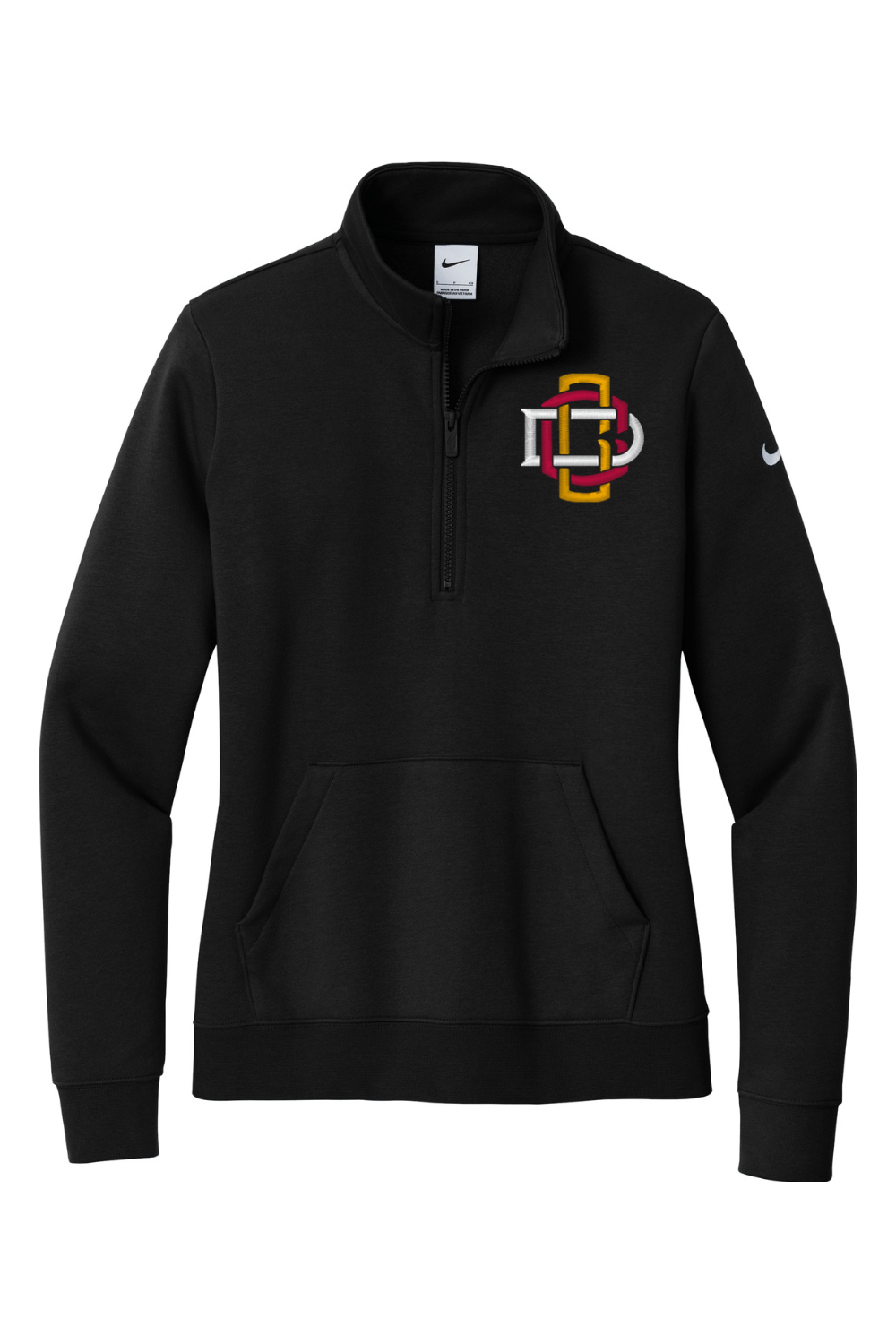 Diamond CCL Nike Ladies Club Fleece Sleeve Swoosh 1/2-Zip Signature Lacrosse
