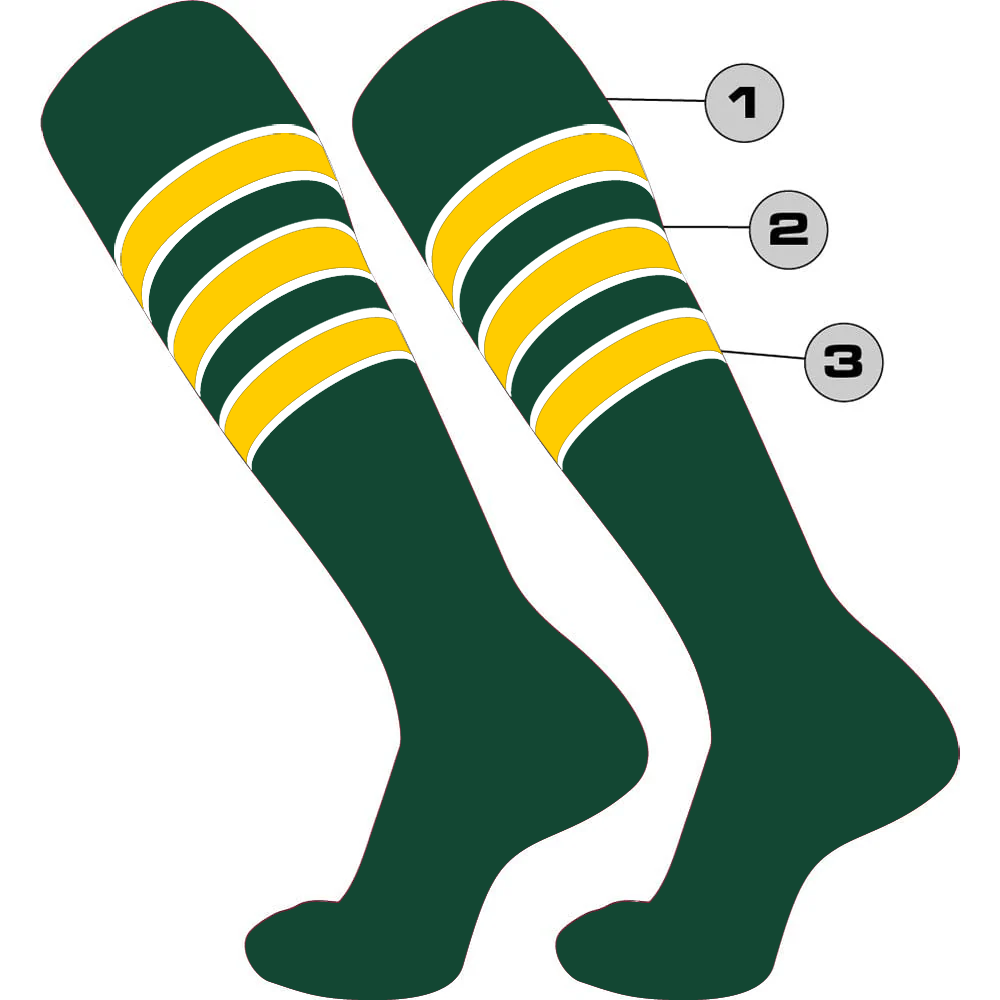 TCK Custom Dugout Striped Baseball Socks - D-DNOD1