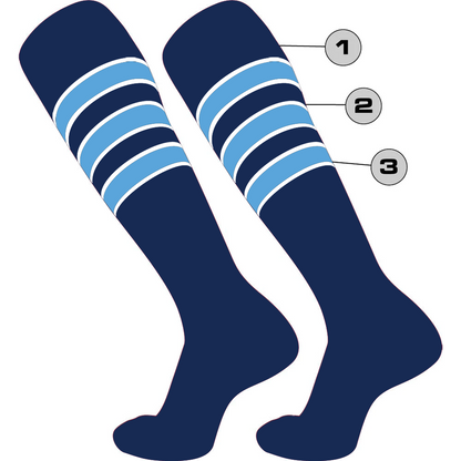TCK Custom Dugout Striped Baseball Socks - D-DNOD1