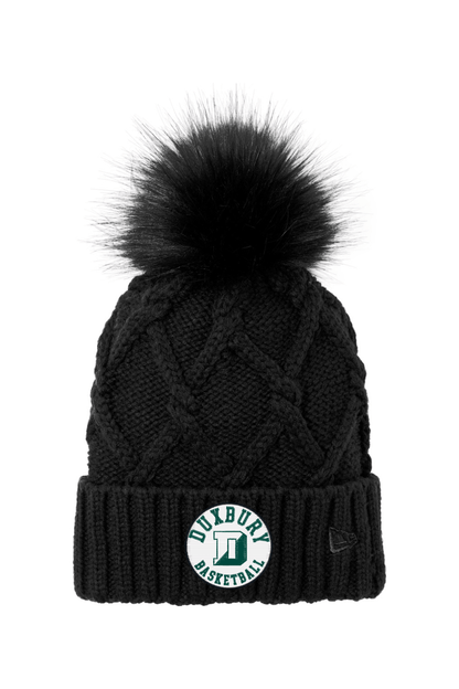 Duxbury Basketball New Era Faux Fur Pom Beanie Signature Lacrosse