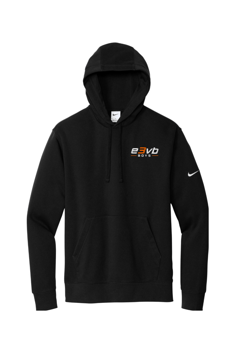 E3VB Embroidered Nike Club Fleece Sleeve Swoosh Pullover Hoodie Signature Lacrosse