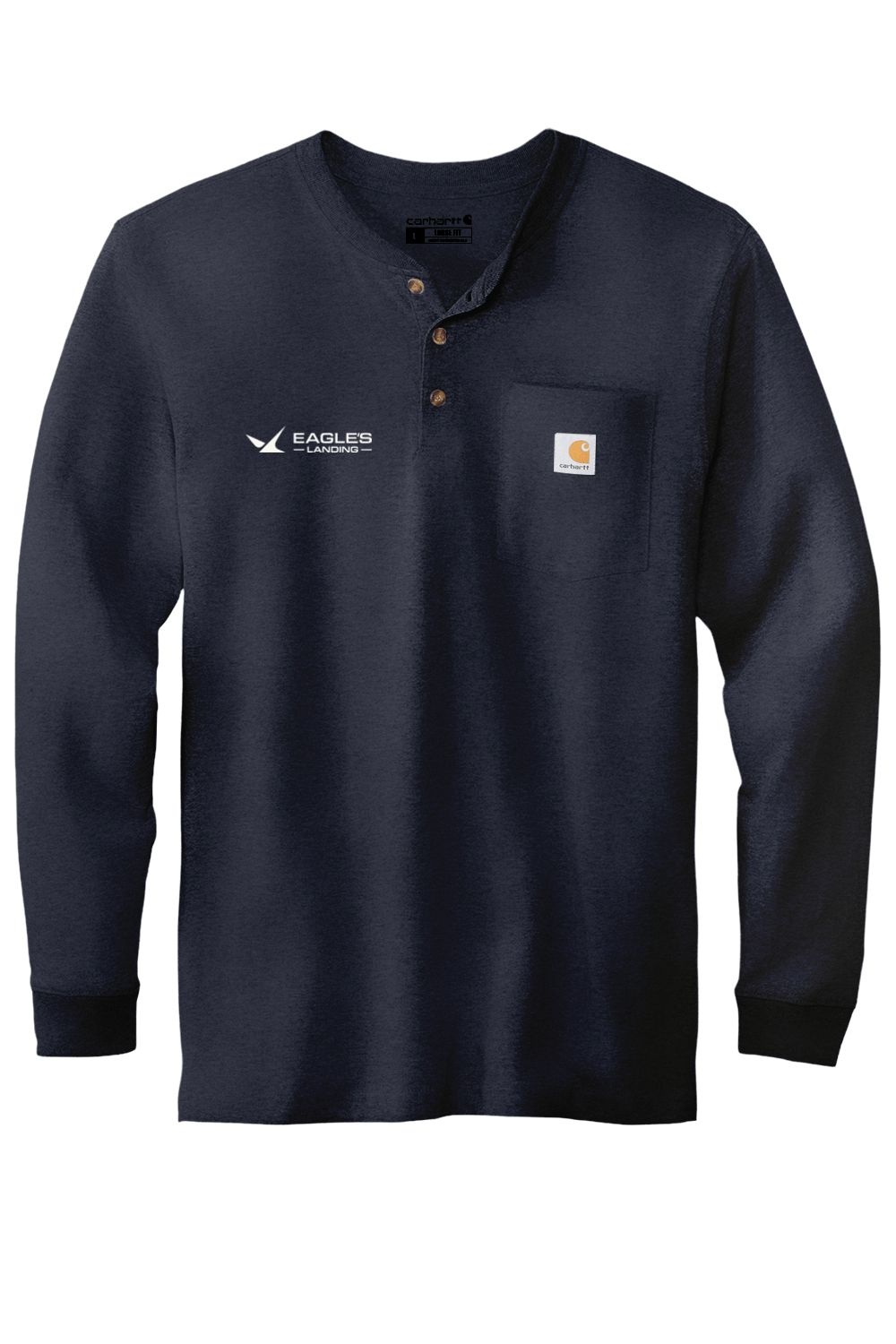 Eagles Landing Men's Carhartt Long Sleeve Henley T-Shirt Signature Lacrosse