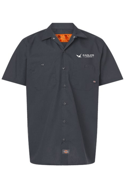 Eagles Landing Men's Dickies Industrial Short Sleeve Work Shirt Signature Lacrosse