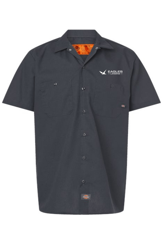 Eagles Landing Men's Dickies Industrial Short Sleeve Work Shirt Signature Lacrosse
