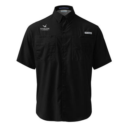Eagles Landing Men's Embroidered Columbia Short Sleeve Button Shirt Signature Lacrosse