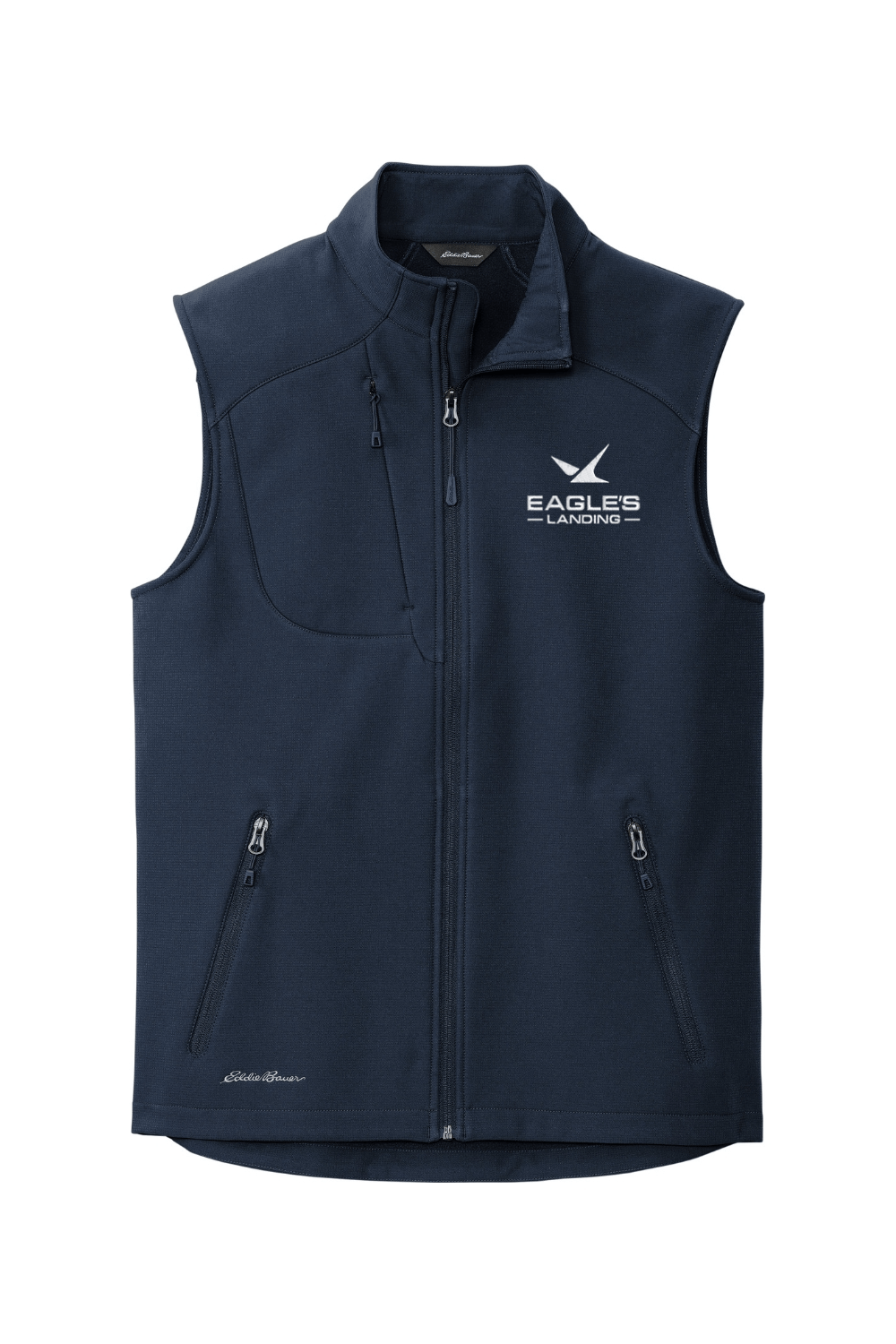 Eagles Landing Men's Embroidered Eddie Bauer Stretch Soft Shell Vest Signature Lacrosse
