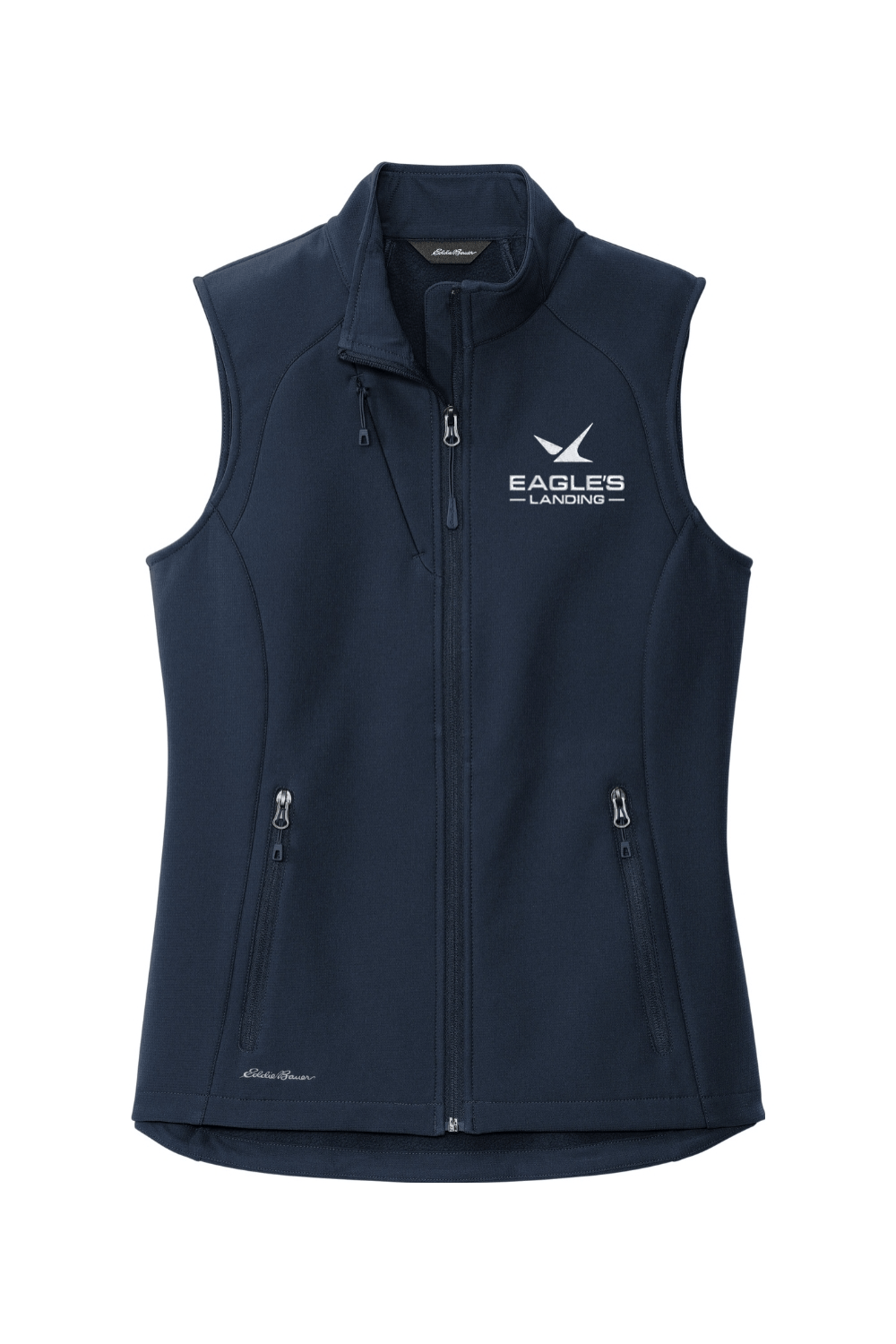 Eagles Landing Women's Embroidered Eddie Bauer Ladies Stretch Soft Shell Vest Signature Lacrosse
