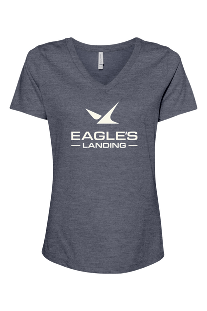 Eagles Landing Women's Relaxed V-Neck T-Shirt Signature Lacrosse