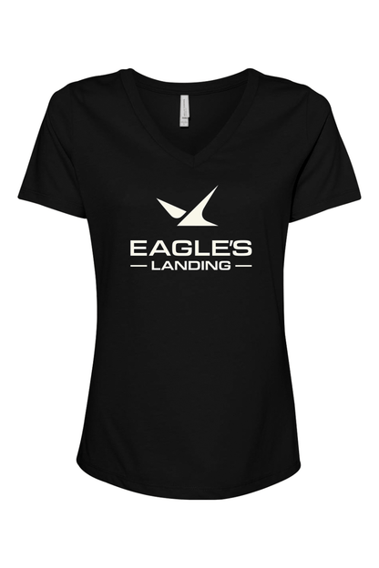 Eagles Landing Women's Relaxed V-Neck T-Shirt Signature Lacrosse