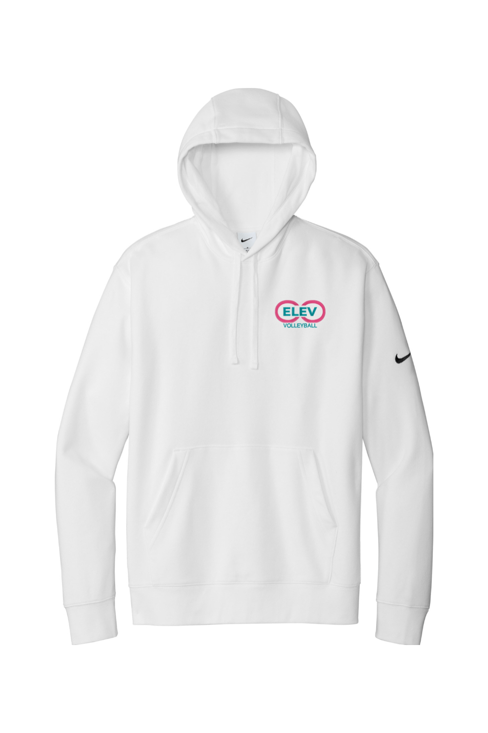 Elev8 Volleyball Embroidered Nike Club Fleece Sleeve Swoosh Pullover Hoodie Signature Lacrosse