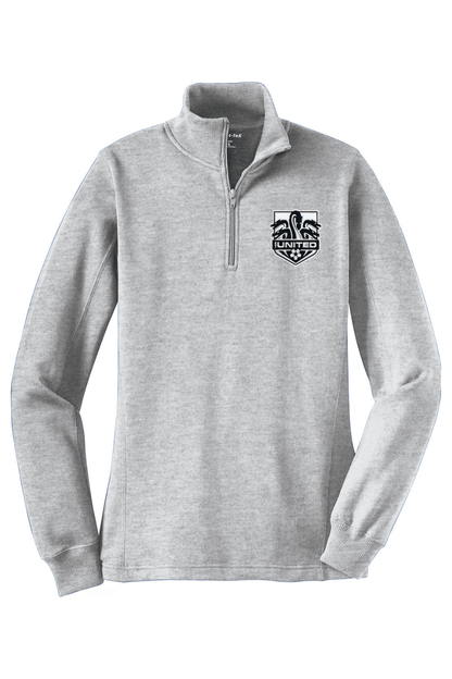 ETU Soccer Adult Women's Embroidered Quarter-Zip Pullover Signature Lacrosse