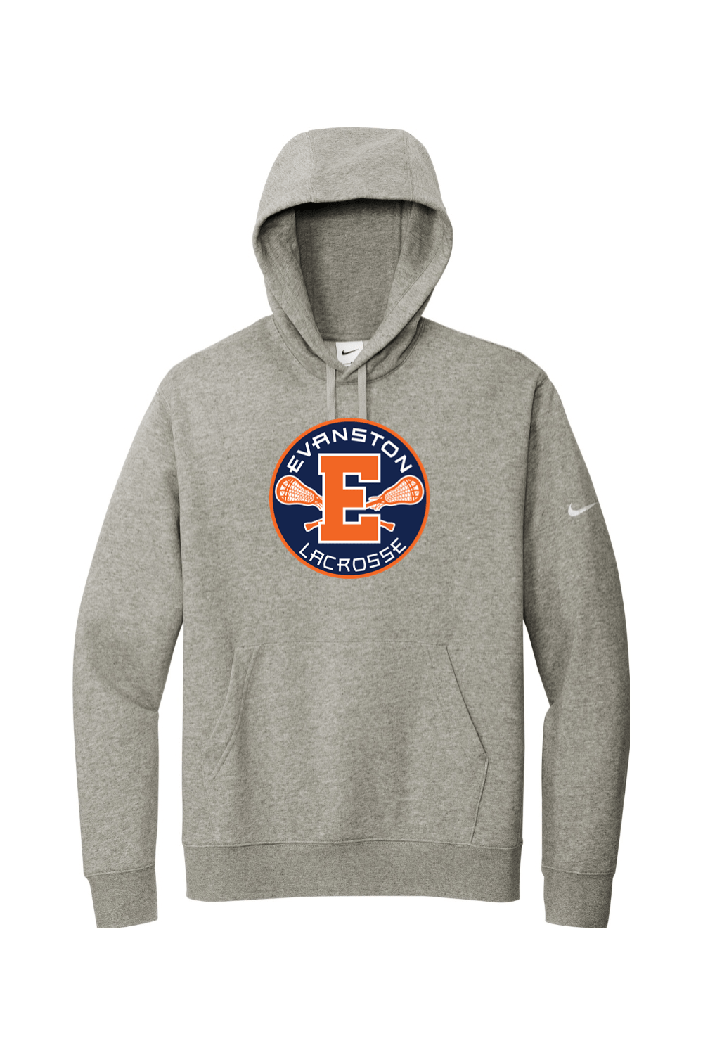 Evanston Youth Lacrosse Nike Club Fleece Sleeve Swoosh Pullover Hoodie Signature Lacrosse