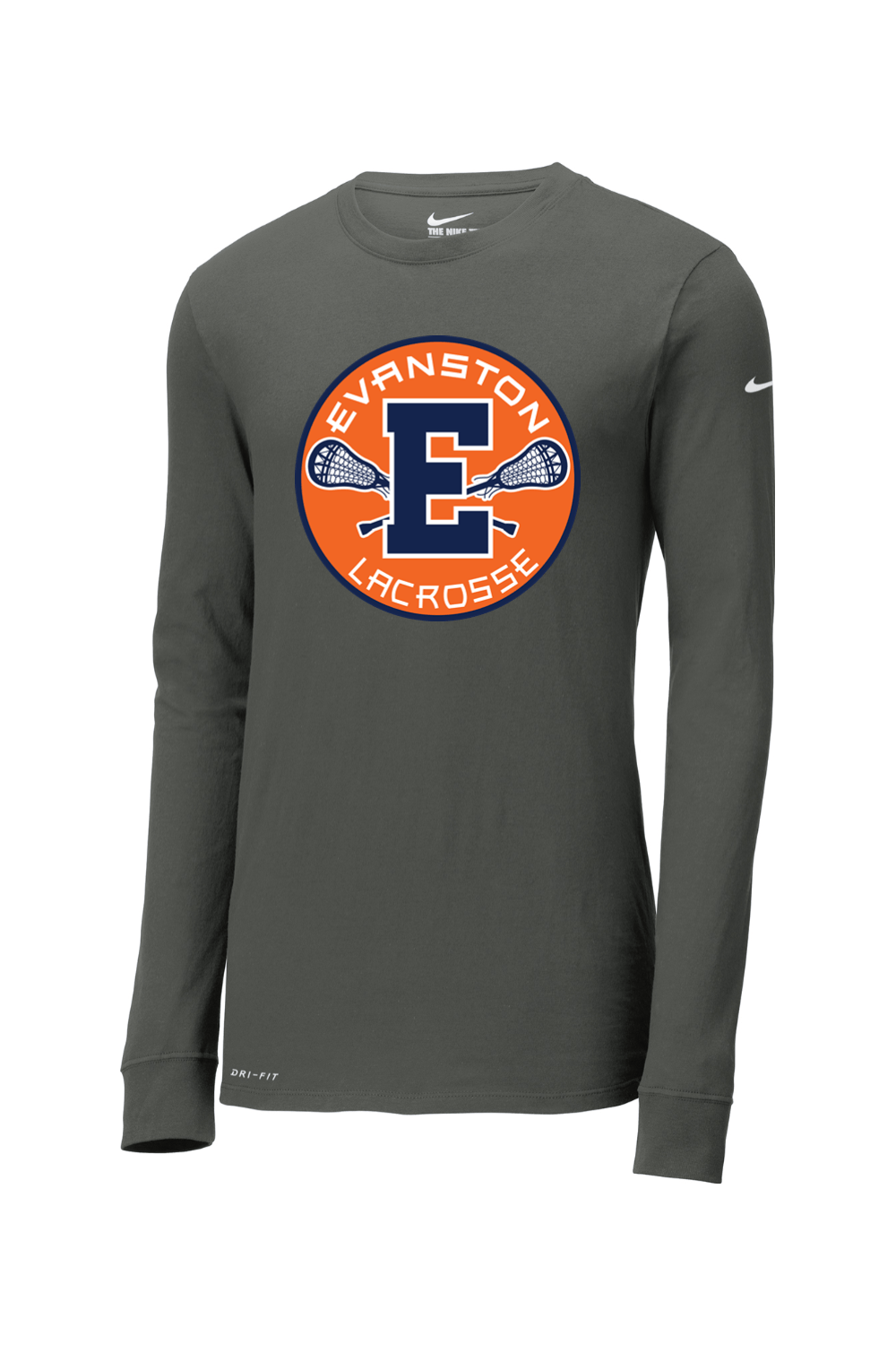 Evanston Youth Lacrosse Nike Dri-FIT Cotton/Poly Long Sleeve Tee Signature Lacrosse