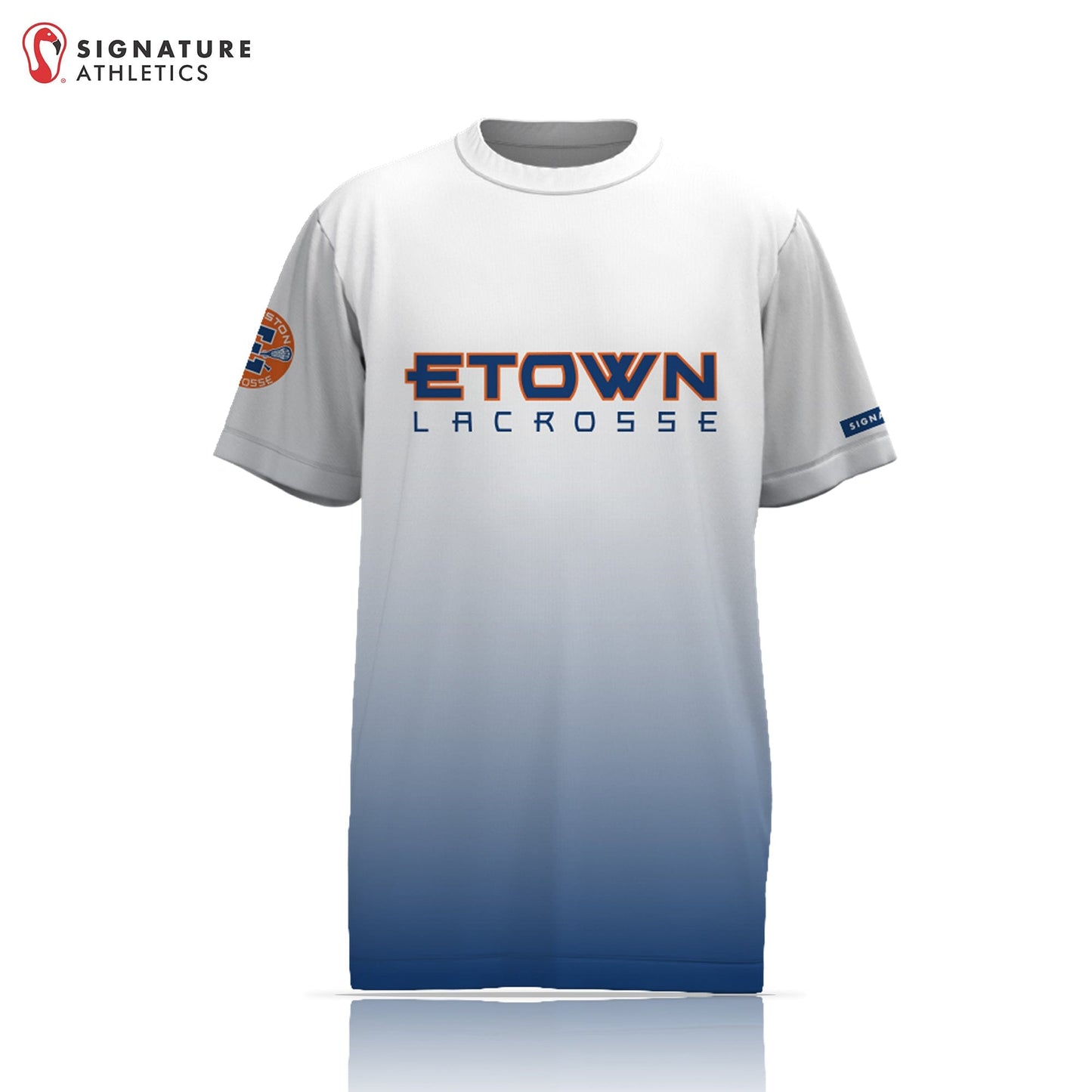 Evanston Youth Men's Blue Short Sleeve Tech Tee: Evanston Signature Lacrosse