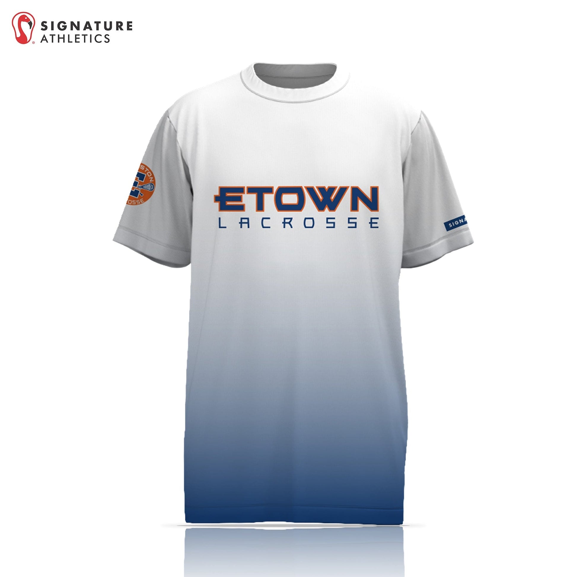 Evanston Youth Men's Blue Short Sleeve Tech Tee: Evanston Signature Lacrosse