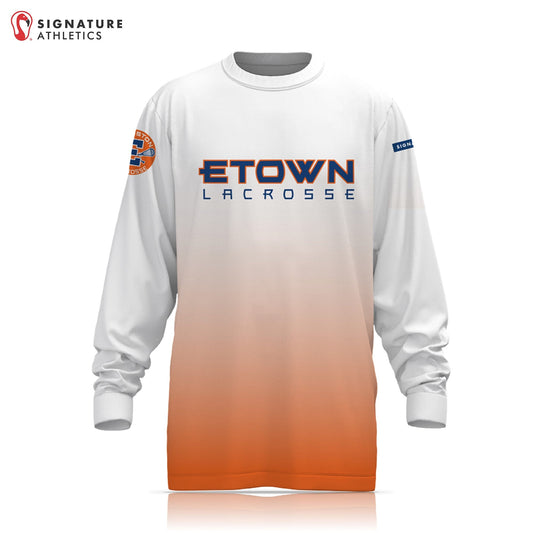 Evanston Youth Men's Orange Long Sleeve Tech Tee: Evanston Signature Lacrosse