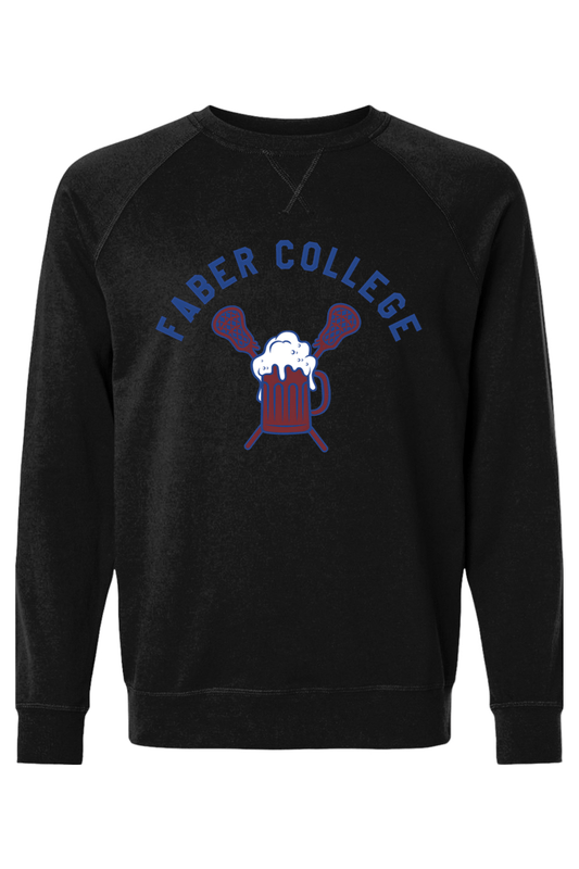 Faber College FC Adult Heavyweight Raglan Long Sleeve Signature Lacrosse