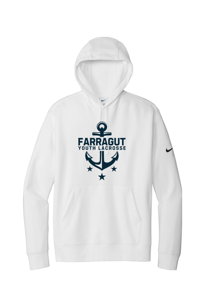 Farragut Nike Club Fleece Sleeve Swoosh Pullover Hoodie Signature Lacrosse