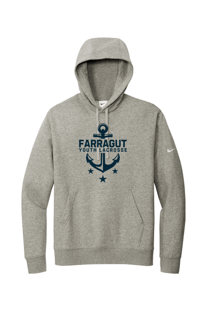 Farragut Nike Club Fleece Sleeve Swoosh Pullover Hoodie Signature Lacrosse
