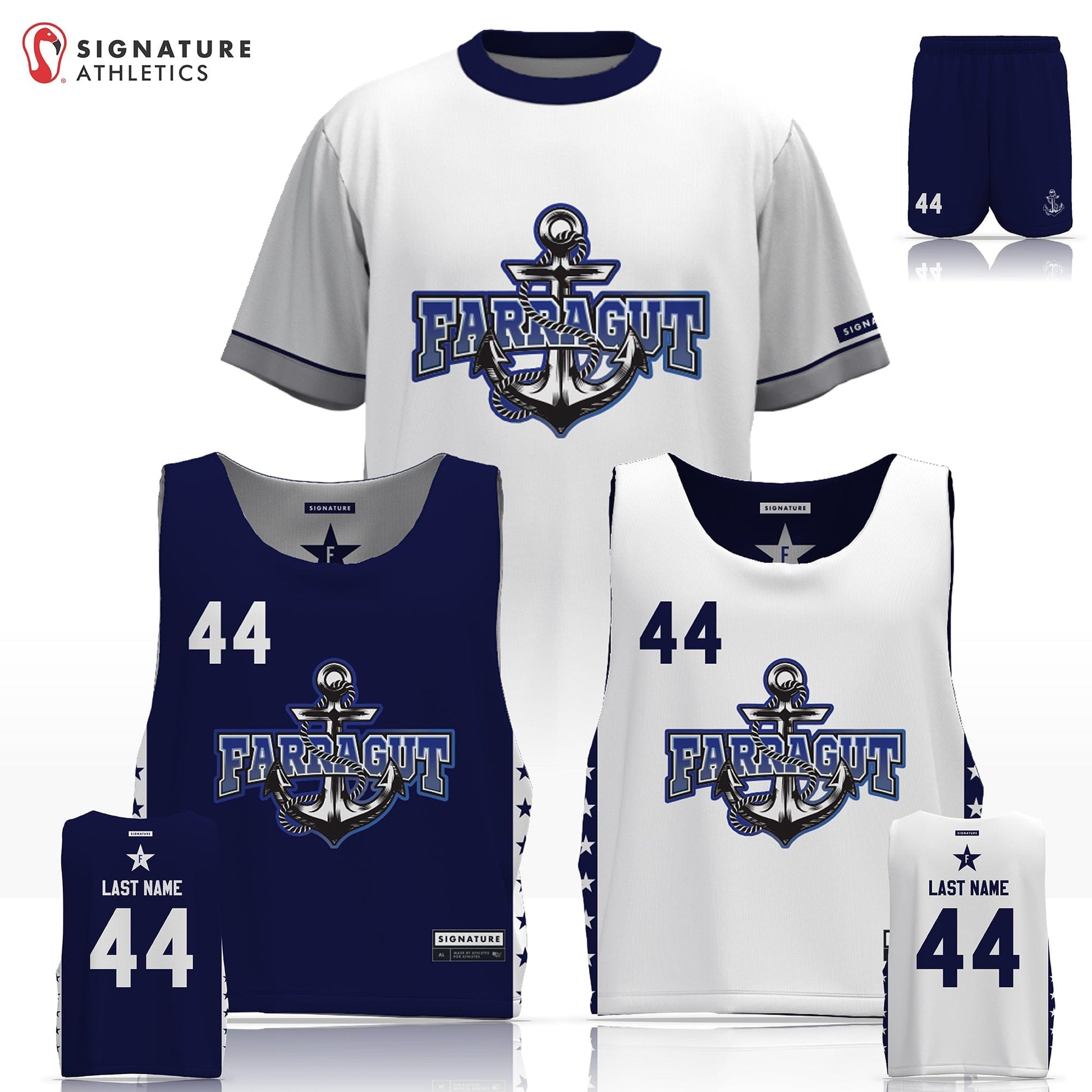 Farragut Youth Lacrosse Men's 3 Piece Player Package: Farragut MSV Signature Lacrosse