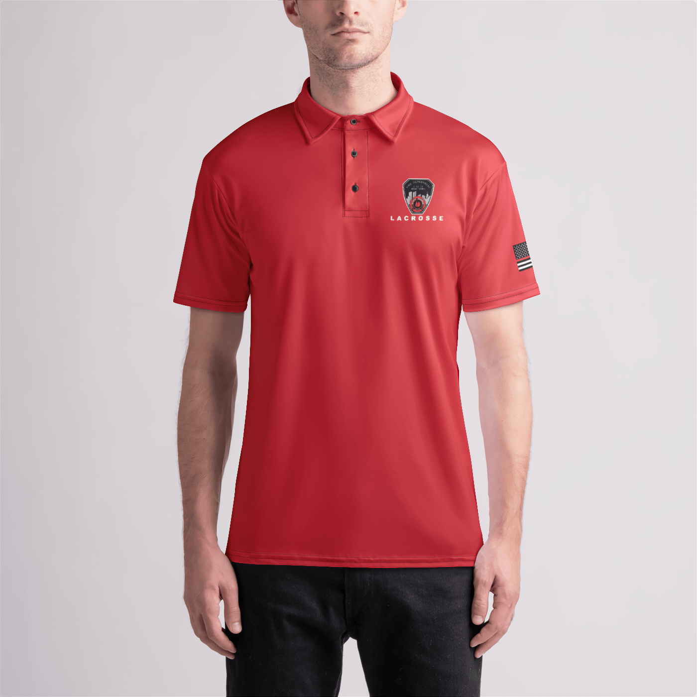 FDNY Lacrosse 30 Mens Polo Shirt Signature Lacrosse