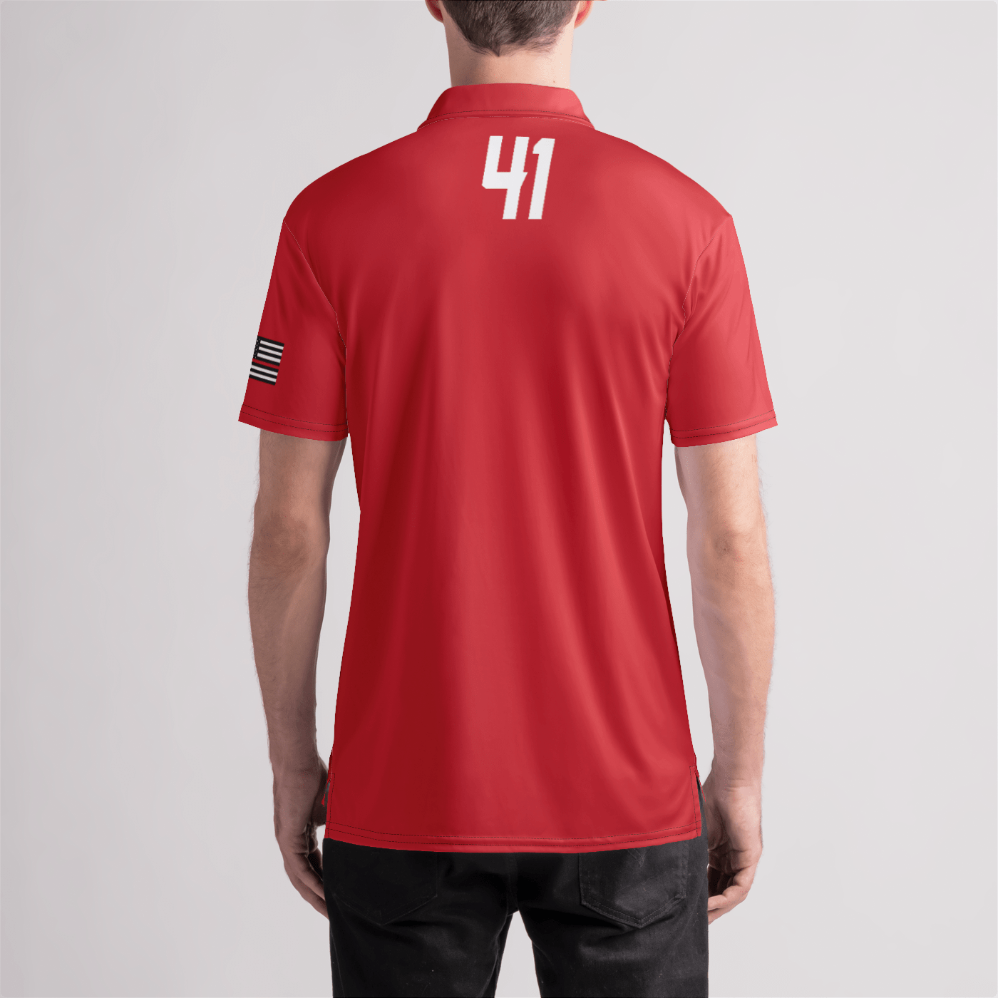 FDNY Lacrosse 41 Mens Polo Shirt Signature Lacrosse