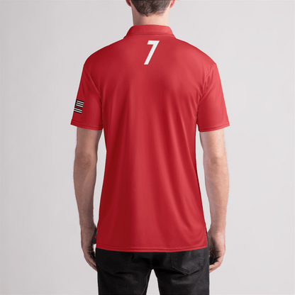 FDNY Lacrosse 7 Mens Polo Shirt Signature Lacrosse