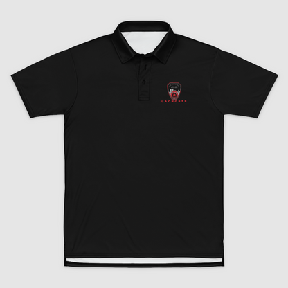 FDNY Mens Polo Shirt - Black Signature Lacrosse