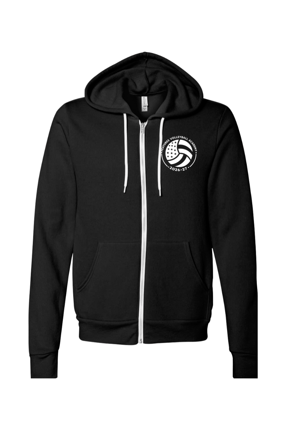 Features Volleyball Bella + Canvas Sponge Fleece Full-Zip Hoodie Signature Lacrosse