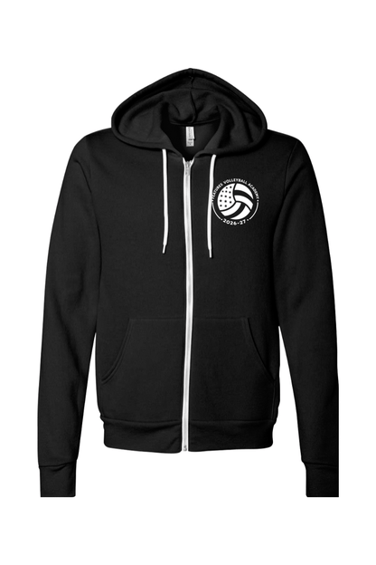 Features Volleyball Bella + Canvas Sponge Fleece Full-Zip Hoodie Signature Lacrosse