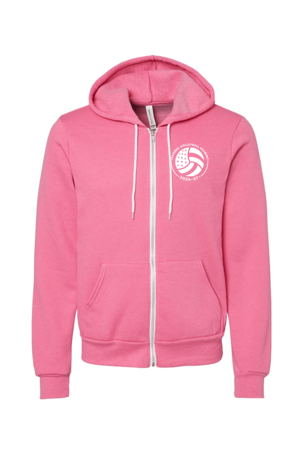 Features Volleyball Bella + Canvas Sponge Fleece Full-Zip Hoodie Signature Lacrosse