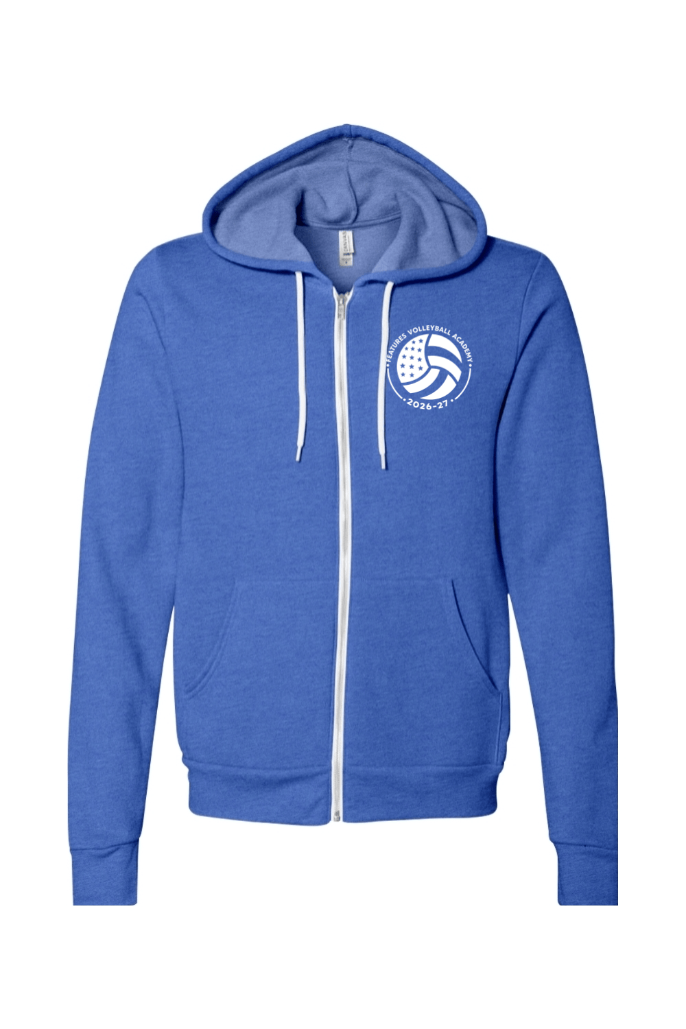 Features Volleyball Bella + Canvas Sponge Fleece Full-Zip Hoodie Signature Lacrosse