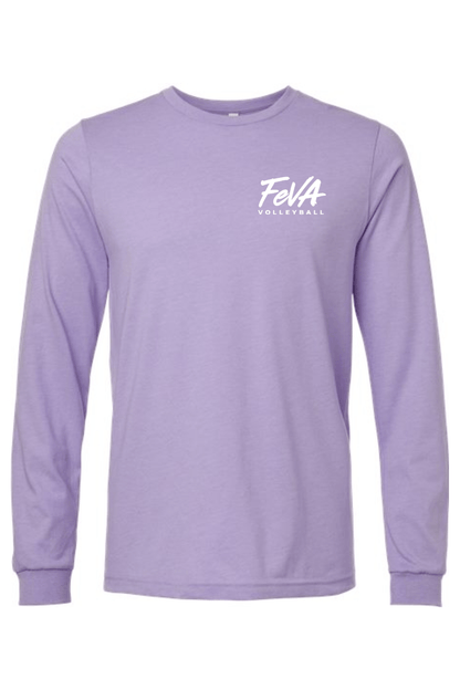 Features Volleyball BELLA + CANVAS Unisex Heather CVC Long Sleeve Tee Signature Lacrosse