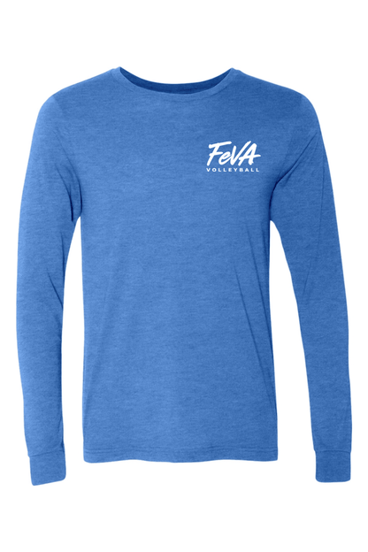Features Volleyball BELLA + CANVAS Unisex Heather CVC Long Sleeve Tee Signature Lacrosse