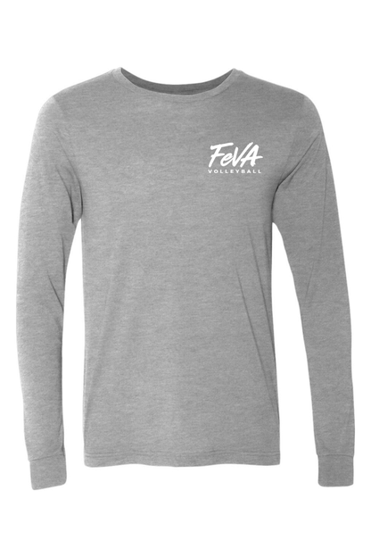 Features Volleyball BELLA + CANVAS Unisex Heather CVC Long Sleeve Tee Signature Lacrosse