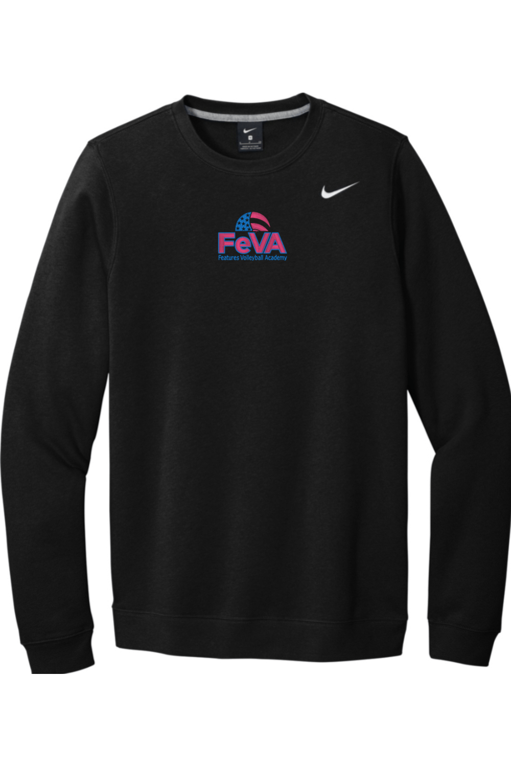 Features Volleyball Embroidered Nike Club Fleece Crew Signature Lacrosse