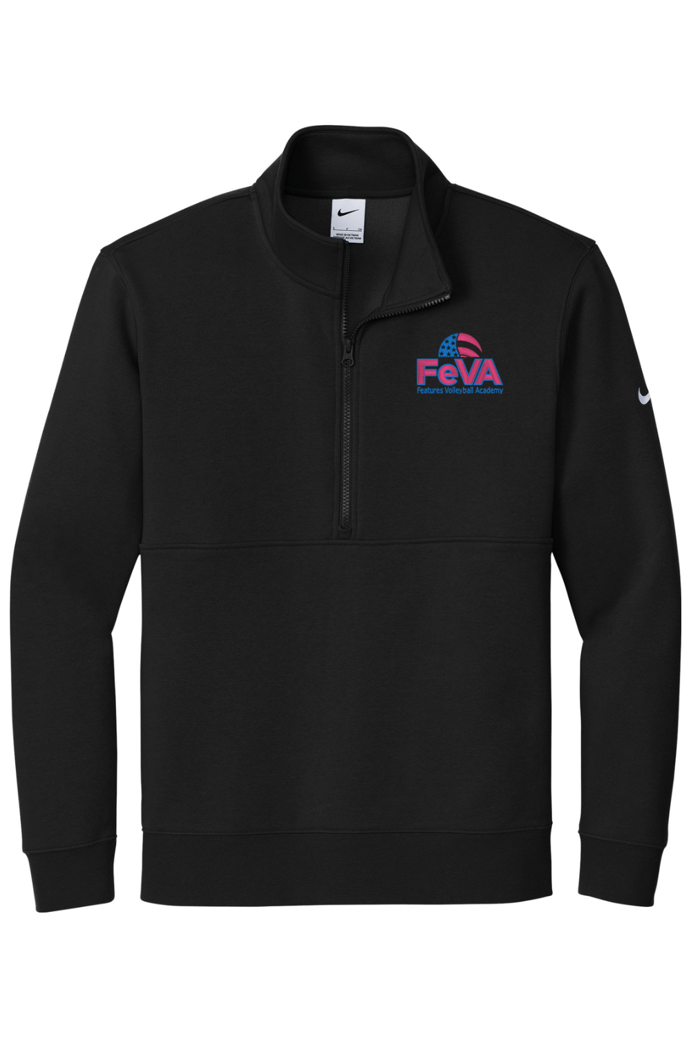 Features Volleyball Embroidered Nike Club Fleece Sleeve Swoosh 1/2-Zip Signature Lacrosse