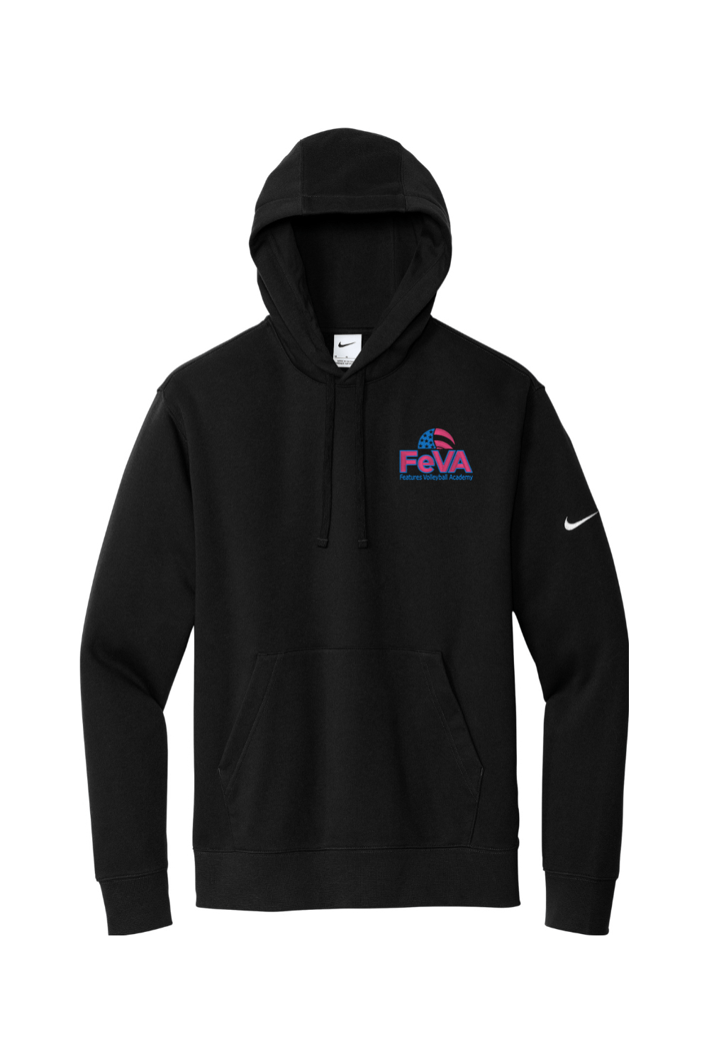 Features Volleyball Embroidered Nike Club Fleece Sleeve Swoosh Pullover Hoodie Signature Lacrosse