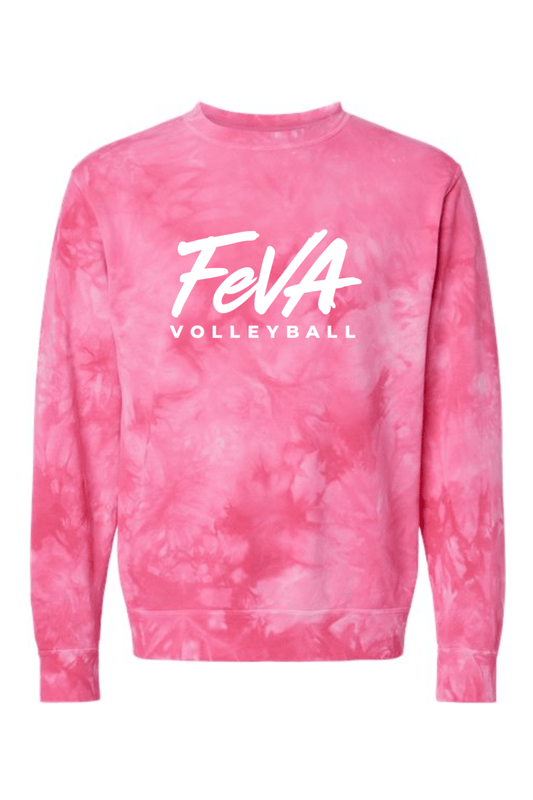Features Volleyball Independent Trading Co. Midweight Tie-Dyed Crewneck Sweatshirt Signature Lacrosse