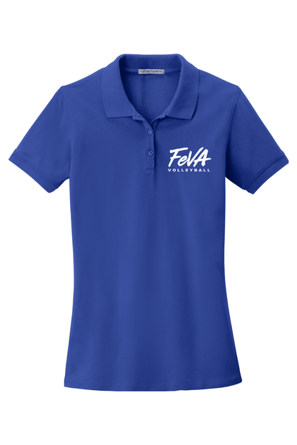 Features Volleyball Port Authority Ladies EZCotton Polo Signature Lacrosse