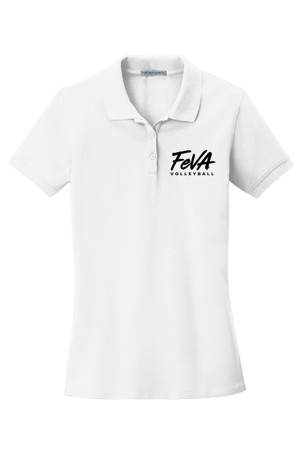 Features Volleyball Port Authority Ladies EZCotton Polo Signature Lacrosse
