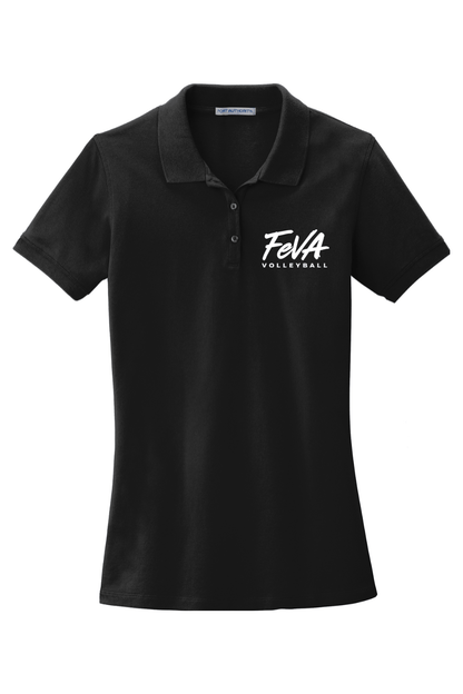 Features Volleyball Port Authority Ladies EZCotton Polo Signature Lacrosse