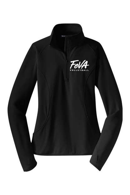 Features Volleyball Sport-Tek Women's Sport-Wick Stretch 1/4-Zip Pullover Signature Lacrosse