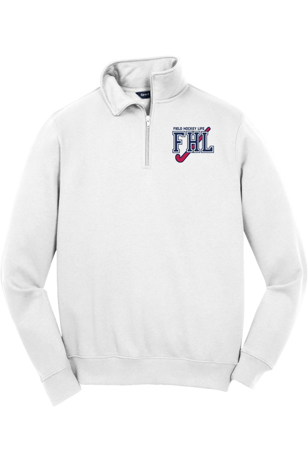 Field Hockey Life Adult Embroidered Quarter-Zip Pullover Signature Lacrosse