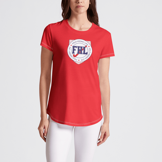 Field Hockey Life Adult Women's Sublimated Athletic T-Shirt Signature Lacrosse