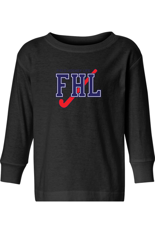 Field Hockey Life Toddler Long Sleeve T-Shirt Signature Lacrosse