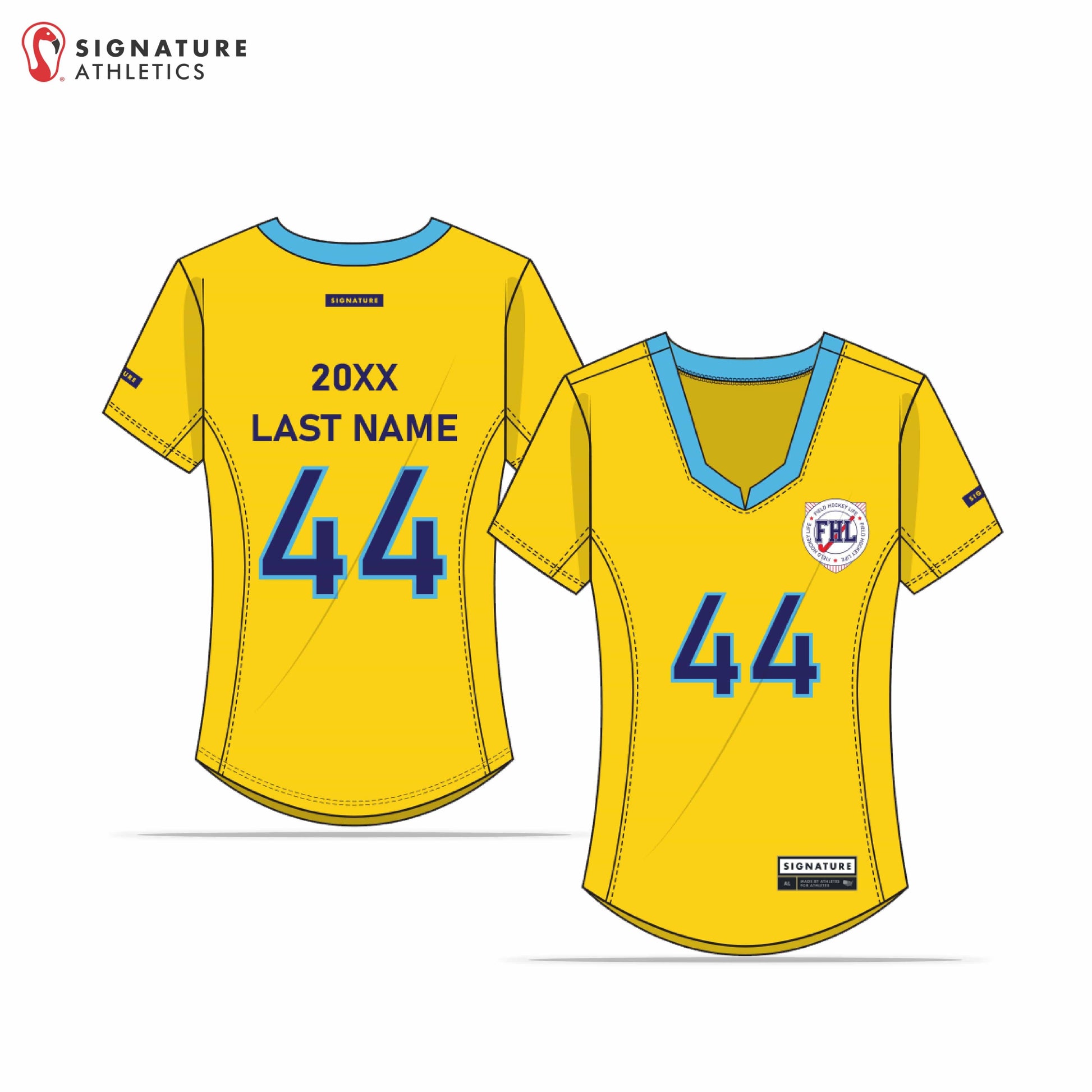 Field Hockey Life Women's Yellow College Goalie Jersey: Field Hockey Life Signature Lacrosse