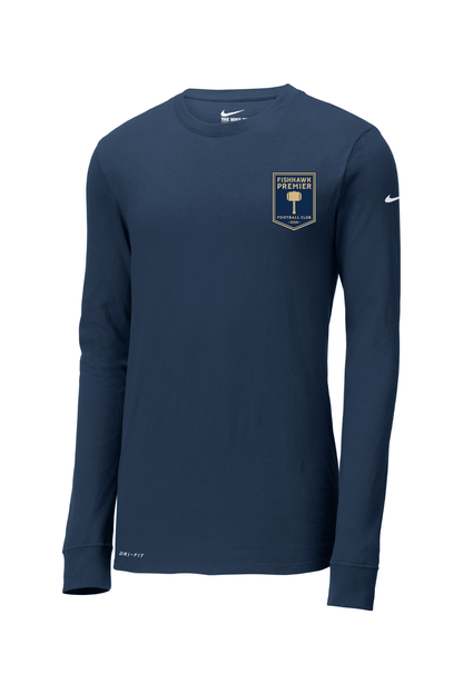 Fishhawk Premier Nike Dri-FIT Cotton/Poly Long Sleeve Tee Signature Lacrosse