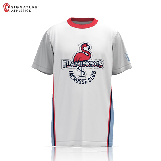 Flamingos Lacrosse Club Men's White Short Sleeve Tech Tee Signature Lacrosse